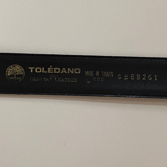 Toledano reptile embossed leather belt size S - Picture 5 of 6